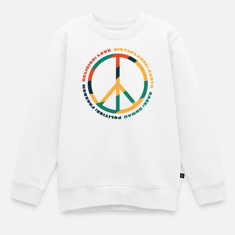 Menschenrechte - Kinder Premium Organic Sweatshirt - Weiß
