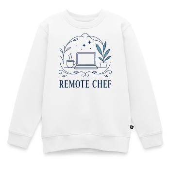 Remote Chef Laptop Motiv - Kinder Premium Organic Sweatshirt - Weiß - Vorne - AI Model Kid Male (0cm)