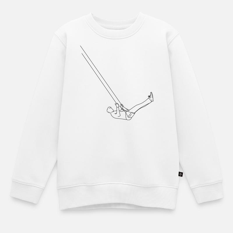 Balançoire - Sweat Premium enfant bio - blanc
