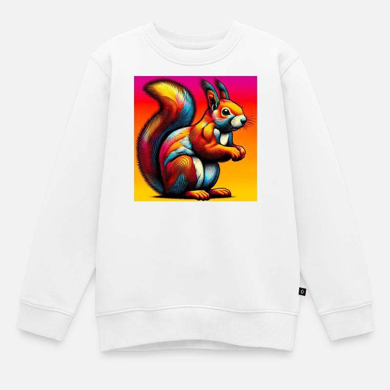 Eichhörnchen - Kinder Premium Organic Sweatshirt - Weiß