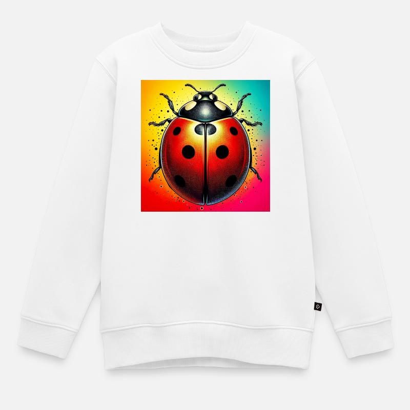 Marienkäfer - Kinder Premium Organic Sweatshirt - Weiß