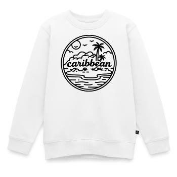 Îles des Caraïbes - Sweat Premium enfant bio - blanc - Devant - AI Model Kid Male (0cm)
