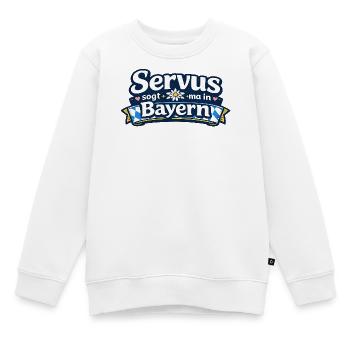 Servus in Bayern Grußdesign - Kinder Premium Organic Sweatshirt - Weiß - Vorne - AI Model Kid Male (0cm)