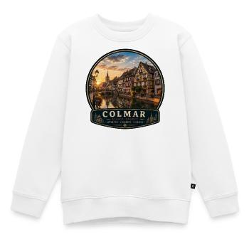 Colmar Frankreich Altstadt Fachwerkhäuser Urlaub - Kinder Premium Organic Sweatshirt - Weiß - Vorne - AI Model Kid Male (0cm)