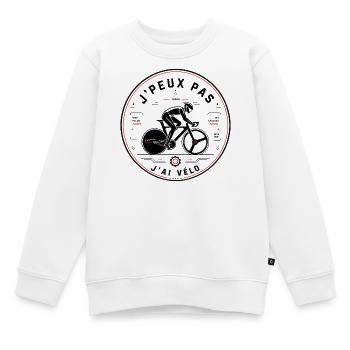J’Peux Pas J’Ai Vélo Performance Edition - Sweat Premium enfant bio - blanc - Devant - AI Model Kid Male (0cm)