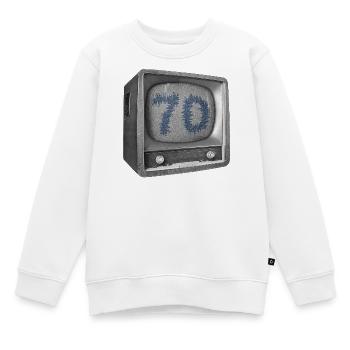 Anniversaire - 70 ans - TV - Sweat Premium enfant bio - blanc - Devant - AI Model Kid Male (0cm)