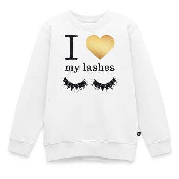 Lange Wimpern Mascara - Kinder Premium Organic Sweatshirt - Weiß - Vorne - AI Model Kid Male (0cm)