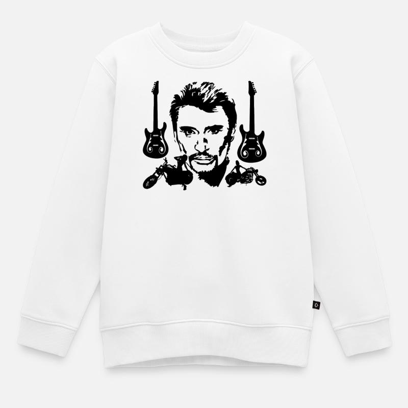 Johnny - Sweat Premium enfant bio - blanc