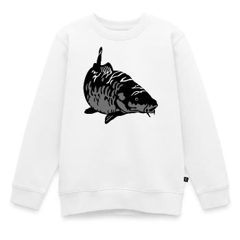 Karpfen - Kinder Premium Organic Sweatshirt - Weiß - Vorne - AI Model Kid Male (0cm)