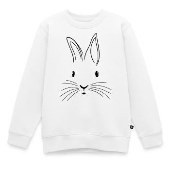 Minimalistischer Hase Osterhase Ostern Schlappohr - Kinder Premium Organic Sweatshirt - Weiß - Vorne - AI Model Kid Male (0cm)