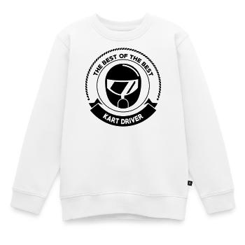 Go-Kart / Karting / Kart / Fahrer - Kinder Premium Organic Sweatshirt - Weiß - Vorne - AI Model Kid Male (0cm)