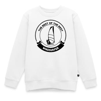 Windsurfen / Windsurfer / Windsurf / Windsurfing - Kinder Premium Organic Sweatshirt - Weiß - Vorne - AI Model Kid Male (0cm)