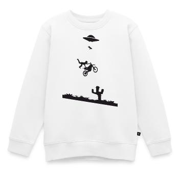 Motocross Stunt - Kinder Premium Organic Sweatshirt - Weiß - Vorne - AI Model Kid Male (0cm)