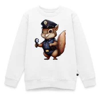 Eichhörnchen Polizistin - Kinder Premium Organic Sweatshirt - Weiß - Vorne - AI Model Kid Male (0cm)