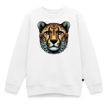 Gepard - Kinder Premium Organic Sweatshirt - Weiß - Vorne - AI Model Kid Male (0cm)