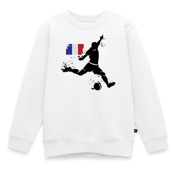 Joueur de football Blast France Team - Sweat Premium enfant bio - blanc - Devant - AI Model Kid Male (0cm)