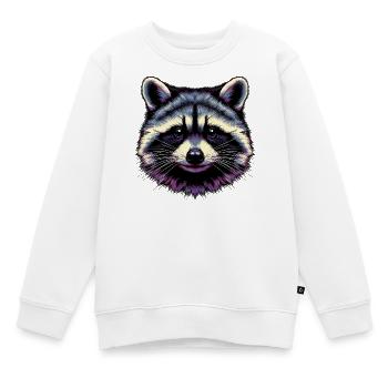 Waschbär - Kinder Premium Organic Sweatshirt - Weiß - Vorne - AI Model Kid Male (0cm)