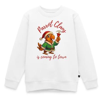 Perroquet Claus - Sweat Premium enfant bio - blanc - Devant - AI Model Kid Male (0cm)