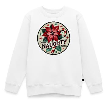 Festliches Weihnachtsstern- und Zuckerstangen-Design - Kinder Premium Organic Sweatshirt - Weiß - Vorne - AI Model Kid Male (0cm)