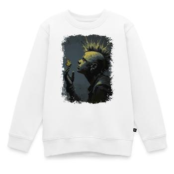 Punk rocker montres papillon - Sweat Premium enfant bio - blanc - Devant - AI Model Kid Male (0cm)