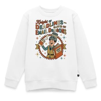 Knight of Deadlines - Kinder Premium Organic Sweatshirt - Weiß - Vorne - AI Model Kid Male (0cm)