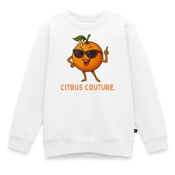 Sonnenorange Couture - Kinder Premium Organic Sweatshirt - Weiß - Vorne - AI Model Kid Male (0cm)