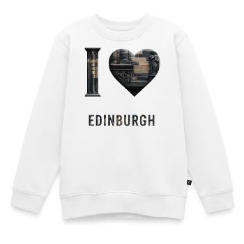 I Love Edinburgh – Stone City Architecture - Kinder Premium Organic Sweatshirt - Weiß - Vorne - AI Model Kid Male (0cm)
