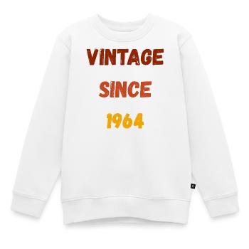 Anniversaire 1964 - Millésime depuis 1964 - Sweat Premium enfant bio - blanc - Devant - AI Model Kid Male (0cm)