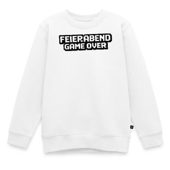 Feierabend Gameover Pixelstil - Kinder Premium Organic Sweatshirt - Weiß - Vorne - AI Model Kid Male (0cm)