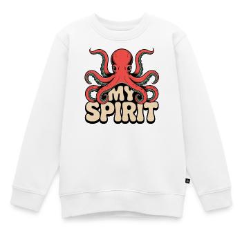 Oktopus Spirit - Kinder Premium Organic Sweatshirt - Weiß - Vorne - AI Model Kid Male (0cm)