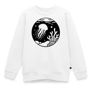 méduse - Sweat Premium enfant bio - blanc - Devant - AI Model Kid Male (0cm)