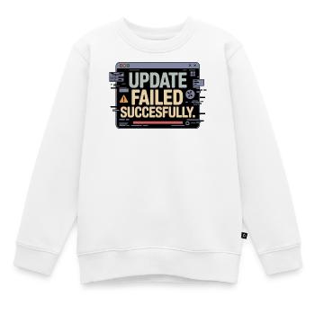 mise à jour échouée-réussie - Sweat Premium enfant bio - blanc - Devant - AI Model Kid Male (0cm)