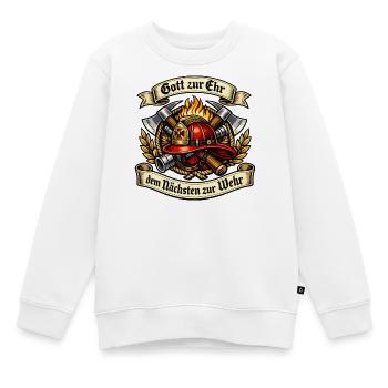 Gott zur Ehr Feuerwehremblem - Kinder Premium Organic Sweatshirt - Weiß - Vorne - AI Model Kid Male (0cm)