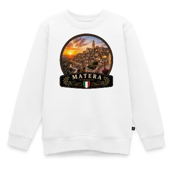 Matera Italie Vacances Vieille ville méditerranéenne - Sweat Premium enfant bio - blanc - Devant - AI Model Kid Male (0cm)