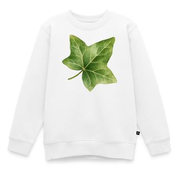 Efeublatt Aquarell Illustration - Kinder Premium Organic Sweatshirt - Weiß - Vorne - AI Model Kid Male (0cm)