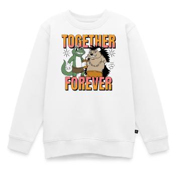 Gemeinsam für immer Freunde - Kinder Premium Organic Sweatshirt - Weiß - Vorne - AI Model Kid Male (0cm)