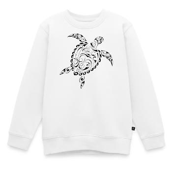 Minimalistische schwarze Silhouette - Kinder Premium Organic Sweatshirt - Weiß - Vorne - AI Model Kid Male (0cm)