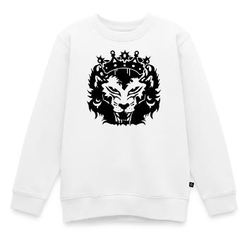 Der Löwe mit Krone - Kinder Premium Organic Sweatshirt - Weiß - Vorne - AI Model Kid Male (0cm)