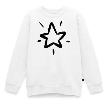 Sternen Solo - Kinder Premium Organic Sweatshirt - Weiß - Vorne - AI Model Kid Male (0cm)