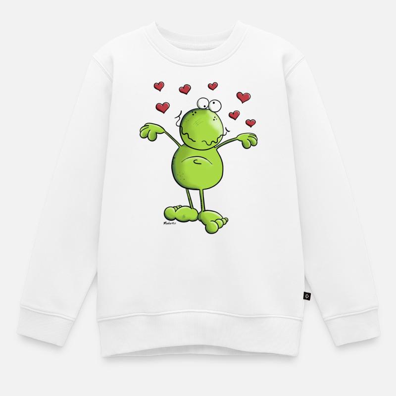 Grenouille Dans L'amour - Sweat Premium enfant bio - blanc