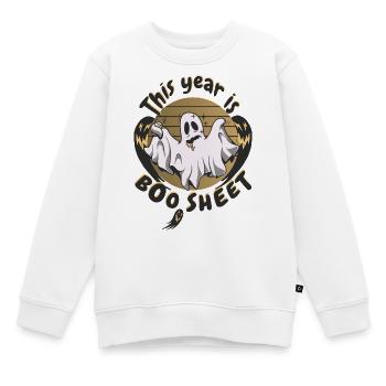 Dieses Jahr ist Boo Schlecht - Kinder Premium Organic Sweatshirt - Weiß - Vorne - AI Model Kid Male (0cm)