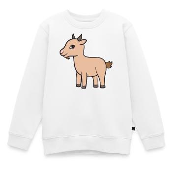 Ziege Ziegen Geiss - Kinder Premium Organic Sweatshirt - Weiß - Vorne - AI Model Kid Male (0cm)