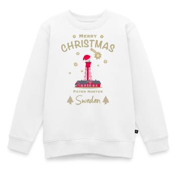 Noël, Suède, Phare de Pater Noster - Sweat Premium enfant bio - blanc - Devant - AI Model Kid Male (0cm)