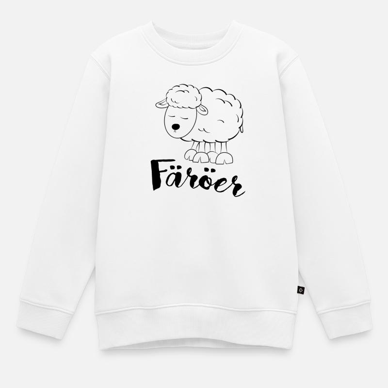 Färöer Schaf - Kinder Premium Organic Sweatshirt - Weiß