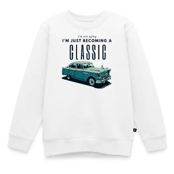 Oldtimer Zeitalter Nostalgie Design - Kinder Premium Organic Sweatshirt - Weiß - Vorne - AI Model Kid Male (0cm)