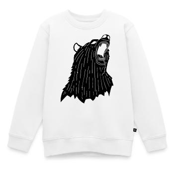 Wütender Schwarzbär - Kinder Premium Organic Sweatshirt - Weiß - Vorne - AI Model Kid Male (0cm)