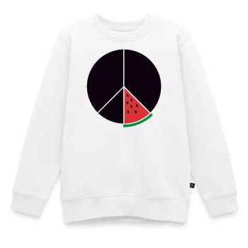 Gaza Peace - Kinder Premium Organic Sweatshirt - Weiß - Vorne - AI Model Kid Male (0cm)