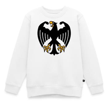 Deutscher Fitness Bundesadler mit Muskeln - Kinder Premium Organic Sweatshirt - Weiß - Vorne - AI Model Kid Male (0cm)
