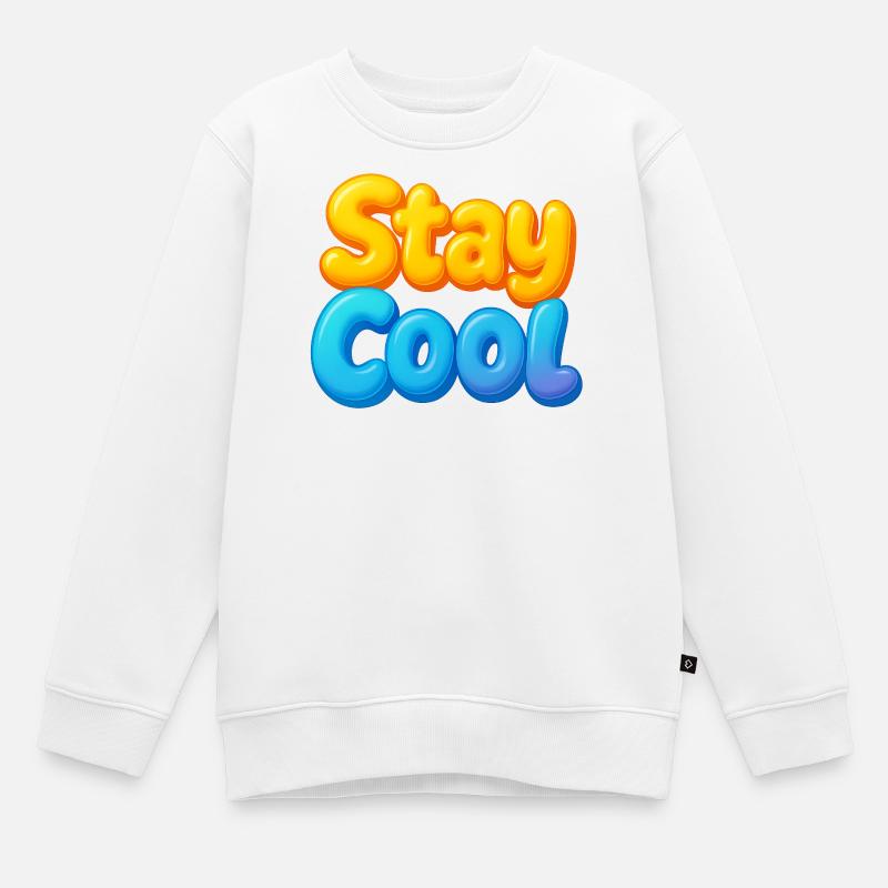 Bunte Wolken Spruch Design - Kinder Premium Organic Sweatshirt - Weiß