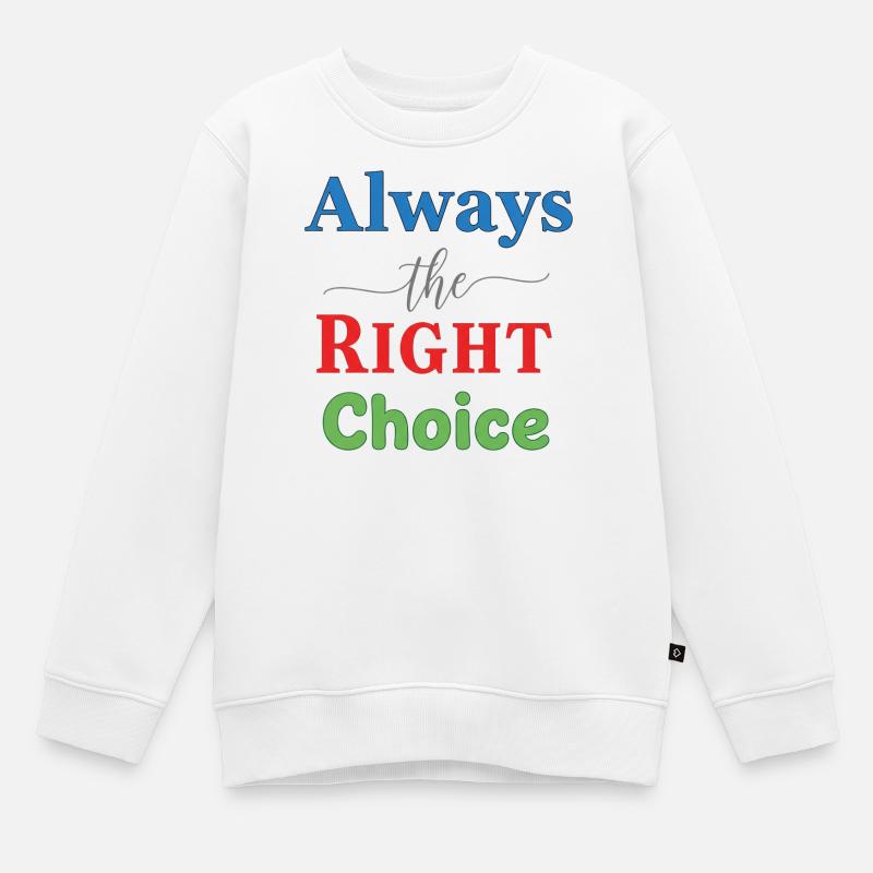 Vivid Multicolour Typography Design - Kids Premium Organic Sweatshirt - white